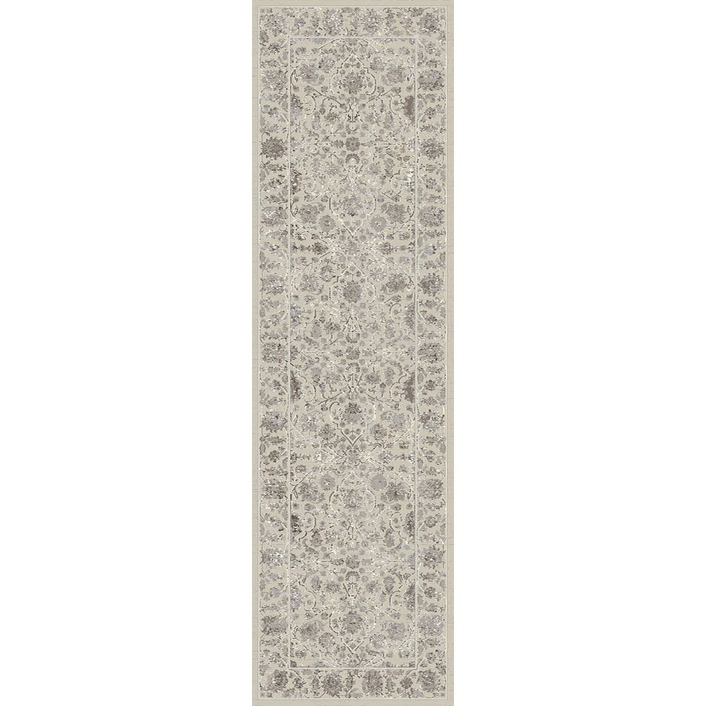 Dynamic Rugs 3151-190 Renaissance 2.2 Ft. X 7.7 Ft. Finished Runner Rug in Ivory/Grey